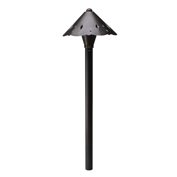 Westgate AREA LIGHT, SOLID BRASS, G4 JC BI-PIN 12V/35W MAX, ANTIQUE BRONZE, 3 FT. CABLE & NON-METALLIC SPIKE LA-118-BZ - main